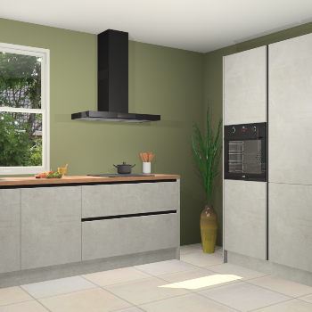 Beton opaal greeploze keuken Monaco 62548