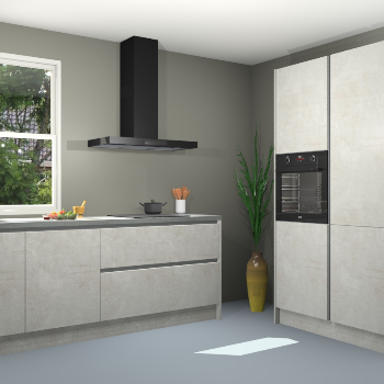 Beton opaal greeploze keuken Monaco 62579