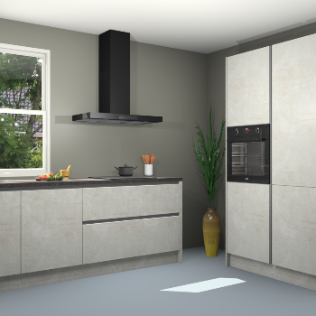 Beton opaal greeploze keuken Monaco 62585