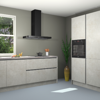 Beton opaal greeploze keuken Monaco 62597