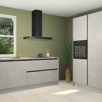 Beton opaal greeploze keuken Monaco 62600