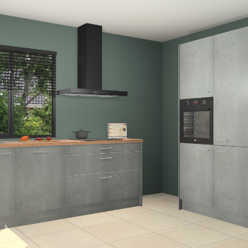 Beton parelgrijs keuken Monaco 62662