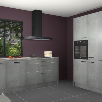 Beton parelgrijs keuken Monaco 62701