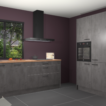 Beton antraciet keuken Monaco 62797