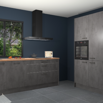 Beton antraciet keuken Monaco 62798