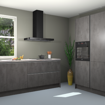 Beton antraciet greeploze keuken Monaco 62834