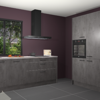 Beton antraciet keuken Monaco 62835