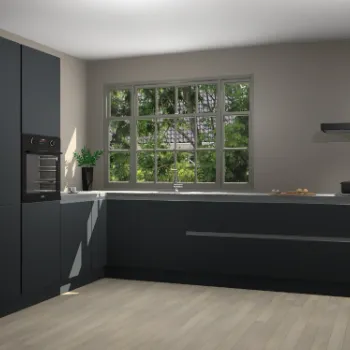 Onyxgrijze greeploze keuken Malaga 67370