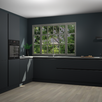 Onyxgrijze greeploze keuken Malaga 67469