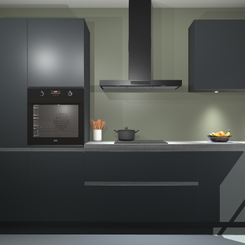 Onyxgrijze greeploze keuken Athene 65176