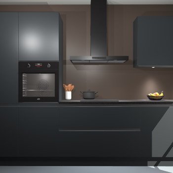 Onyxgrijze greeploze keuken Athene 65144