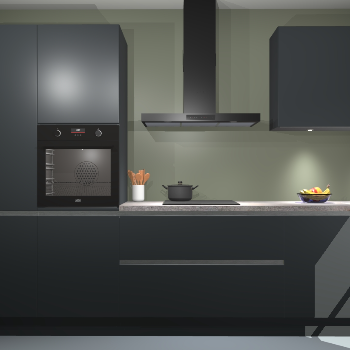 Onyxgrijze greeploze keuken Athene 65153