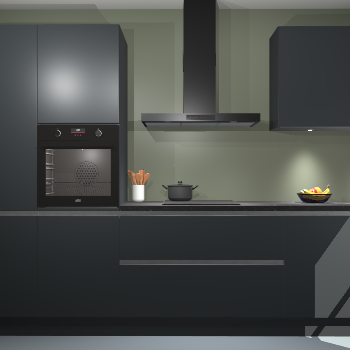 Onyxgrijze greeploze keuken Athene 65161