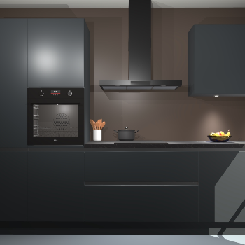 Onyxgrijze greeploze keuken Athene 65166