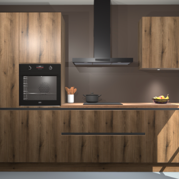 Goud eiken greeploze keuken Athene 66221