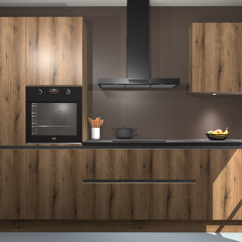 Goud eiken greeploze keuken Athene 66290