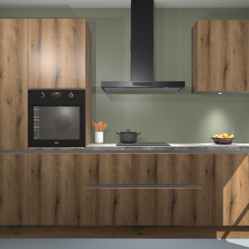 Goud eiken greeploze keuken Athene 66293