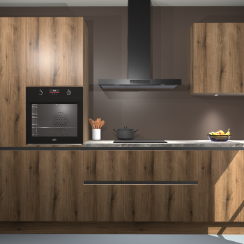 Goud eiken greeploze keuken Athene 66296