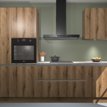 Goud eiken greeploze keuken Athene 66299