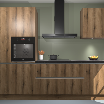 Goud eiken greeploze keuken Athene 66308