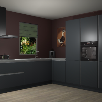 Onyxgrijze greeploze keuken Laos 79478