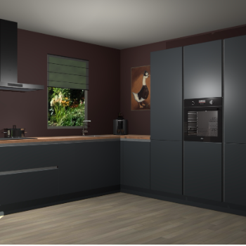 Onyxgrijze greeploze keuken Laos 79470