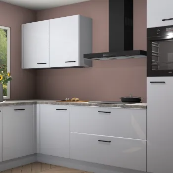 Sneeuwwitte hoogglans keuken Limonos 81243