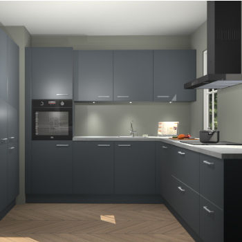 Onyxgrijze keuken Regina 77804