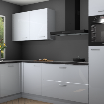 Sneeuwwitte hoogglans keuken Limonos 81272