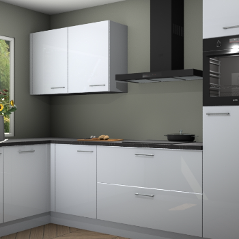 Sneeuwwitte hoogglans  keuken Limonos 81271