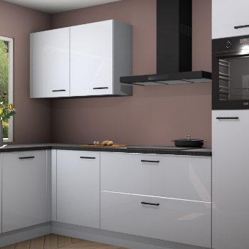 Sneeuwwitte hoogglans keuken Limonos 81274
