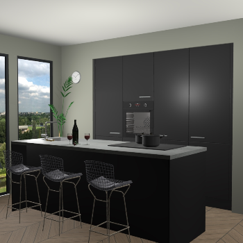 Zwarte keuken Rusiec 63397