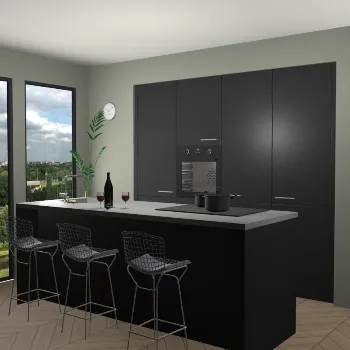 Zwarte keuken Rusiec 63397
