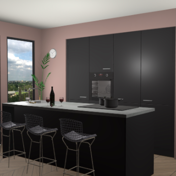 Zwarte keuken Rusiec 63398