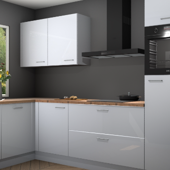 Sneeuwwitte hoogglans keuken Limonos 81227