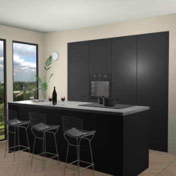 Zwarte keuken Rusiec 63400