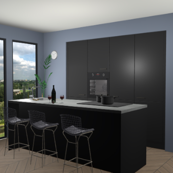 Zwarte keuken Rusiec 63401