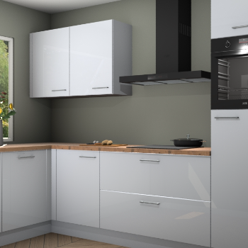 Sneeuwwitte hoogglans keuken Limonos 81226