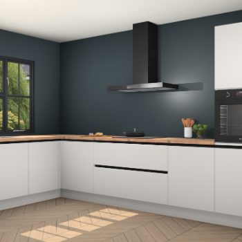 Zijdegrijze greeploze keuken Tychy 80195