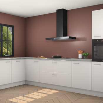 Zijdegrijze keuken Tychy 80215