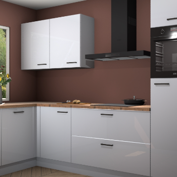 Sneeuwwitte hoogglans keuken Limonos 81230