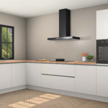 Zijdegrijze greeploze keuken Tychy 80192