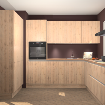 Madera Natuur greeploze keuken Regina 77617