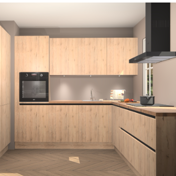 Madera natuur greeploze keuken Regina 77623