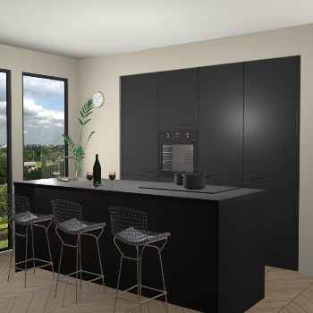 Zwarte keuken Rusiec 63407