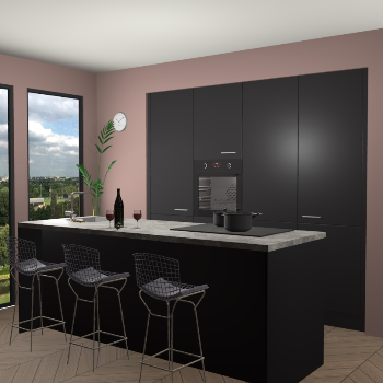 Zwarte keuken Rusiec 63420