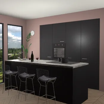 Zwarte keuken Rusiec 63420