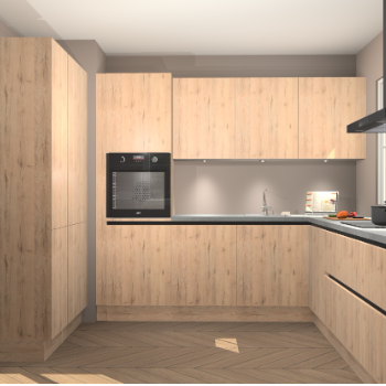 Madera natuur greeploze keuken Regina 77871