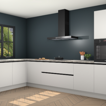 Zijdegrijze greeploze keuken Tychy 80296