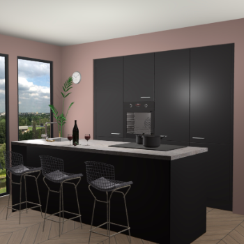 Zwarte keuken Rusiec 63426